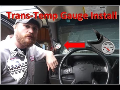 Auto Meter  Transmission Temperature Gauge Install Chevrolet Silverado (Project Half Ton Tow Rig)