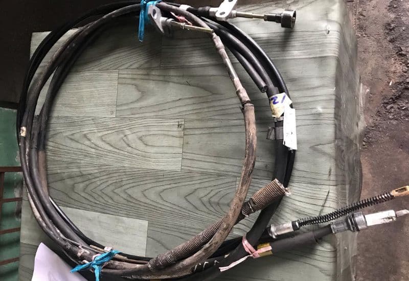 Corroded or Rusted Handbrake Cables