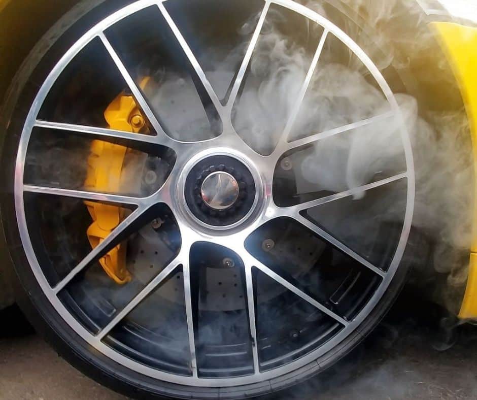 Heat and Smoke from One Wheel