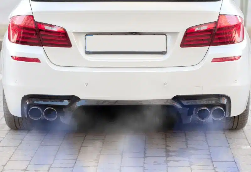 blue Exhaust Coming Out of the Tail Pipe